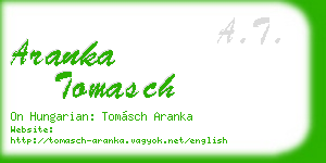 aranka tomasch business card
